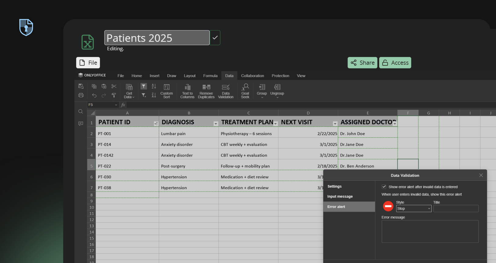 Confidential treatment plans illustration